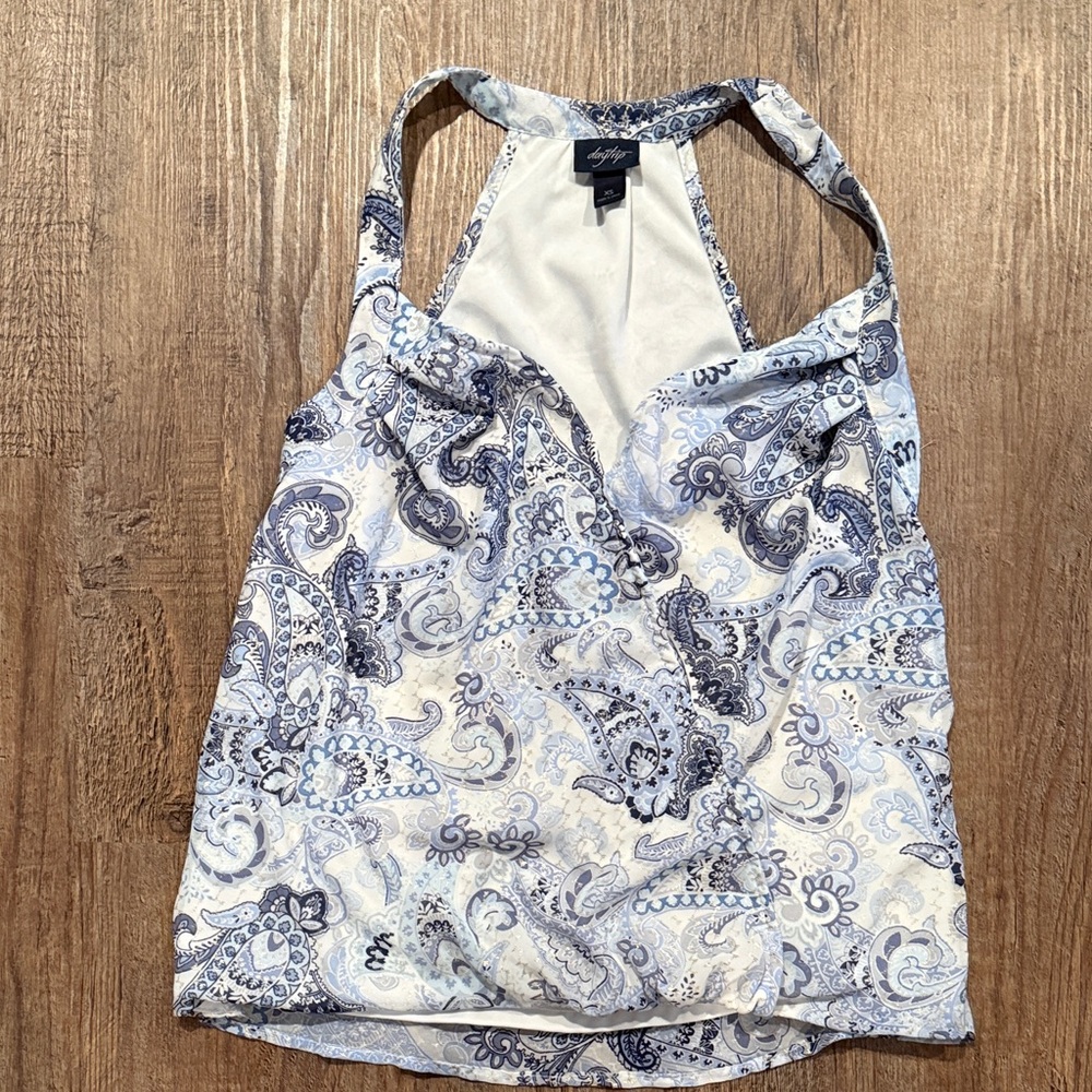 Daytrip Blue and White Paisley Camisole
